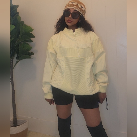 Freelance Sportswear Vintage Fleece Knit Quilted Pullover Sweater - Picture 1 of 4